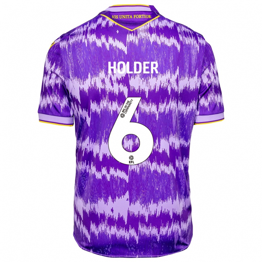 גברים מולי הולדר #6 סגול צהוב הרחק ג'רזי 2025/26 חולצה קצרה