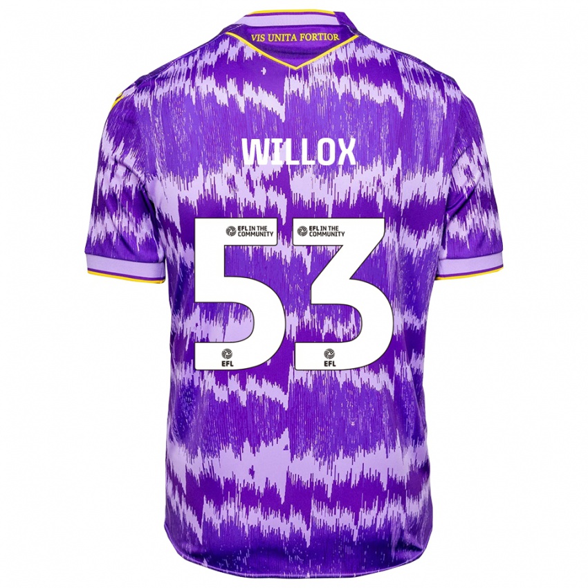 גברים קירון ווילוקס #53 סגול צהוב הרחק ג'רזי 2025/26 חולצה קצרה