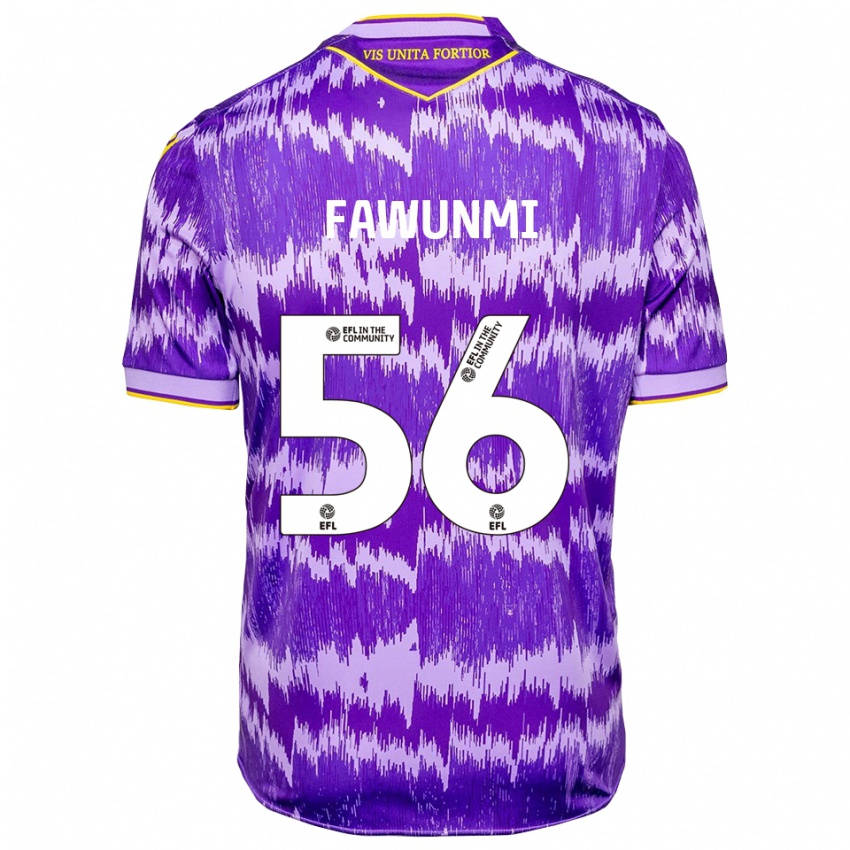 גברים העדיפו את פאוונמי #56 סגול צהוב הרחק ג'רזי 2025/26 חולצה קצרה