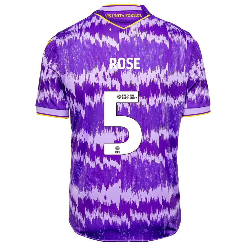 גברים מיכאל רוז #5 סגול צהוב הרחק ג'רזי 2025/26 חולצה קצרה