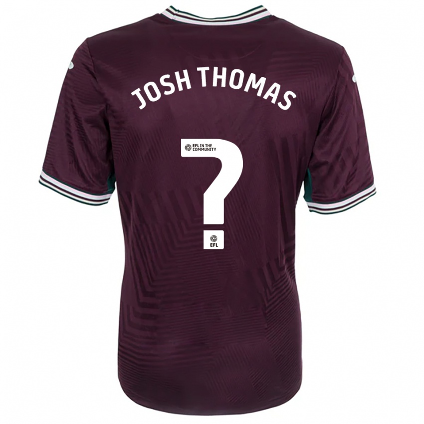 גברים Josh Thomas #0 חלודה אדום לבן הרחק ג'רזי 2025/26 חולצה קצרה