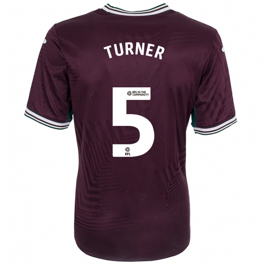 גברים Steph Turner #5 חלודה אדום לבן הרחק ג'רזי 2025/26 חולצה קצרה