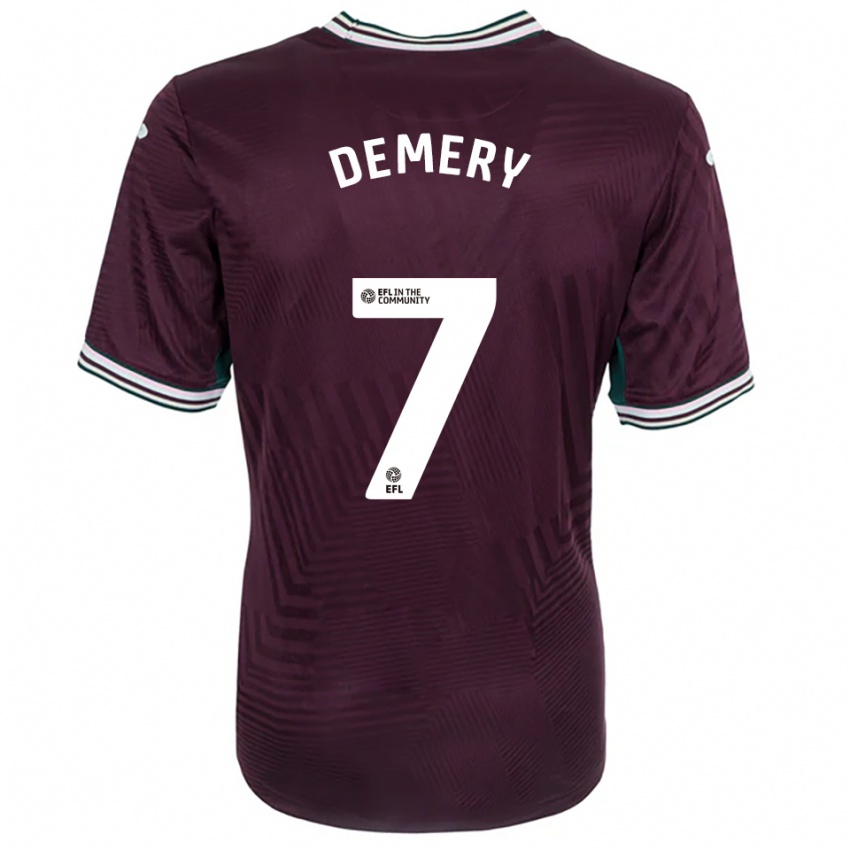 גברים קיילב דמרי #7 חלודה אדום לבן הרחק ג'רזי 2025/26 חולצה קצרה