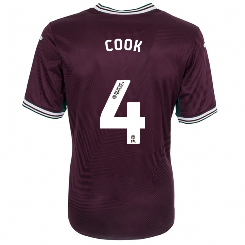 גברים יעקב קוק #4 חלודה אדום לבן הרחק ג'רזי 2025/26 חולצה קצרה