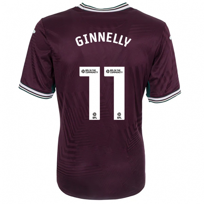 גברים ג'וש גינלי #11 חלודה אדום לבן הרחק ג'רזי 2025/26 חולצה קצרה