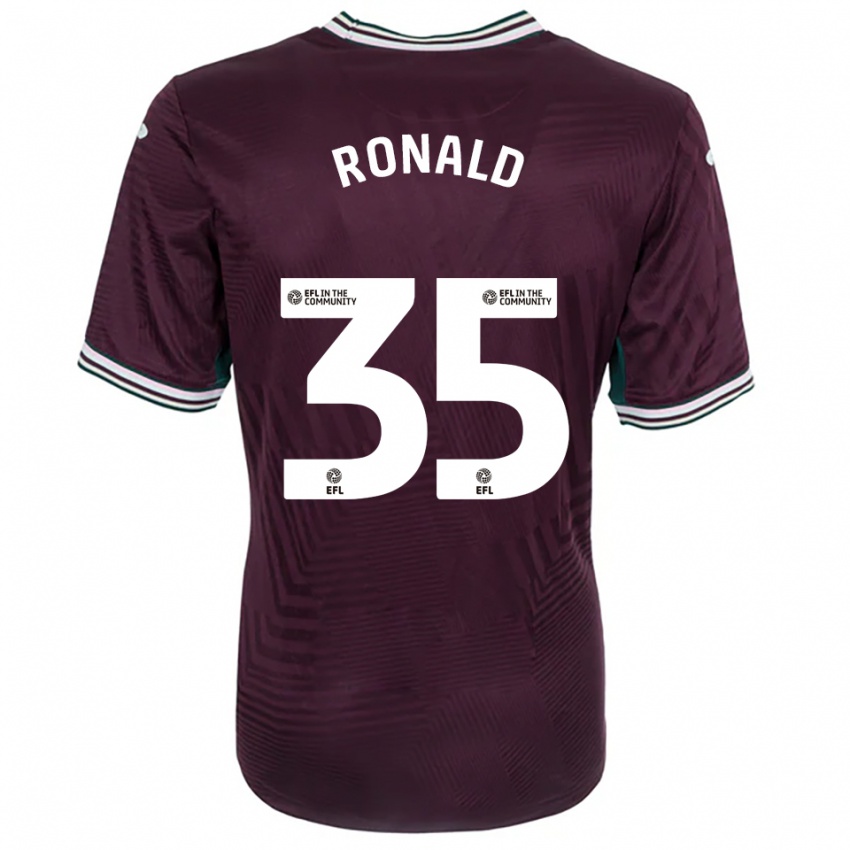 גברים Ronald #35 חלודה אדום לבן הרחק ג'רזי 2025/26 חולצה קצרה