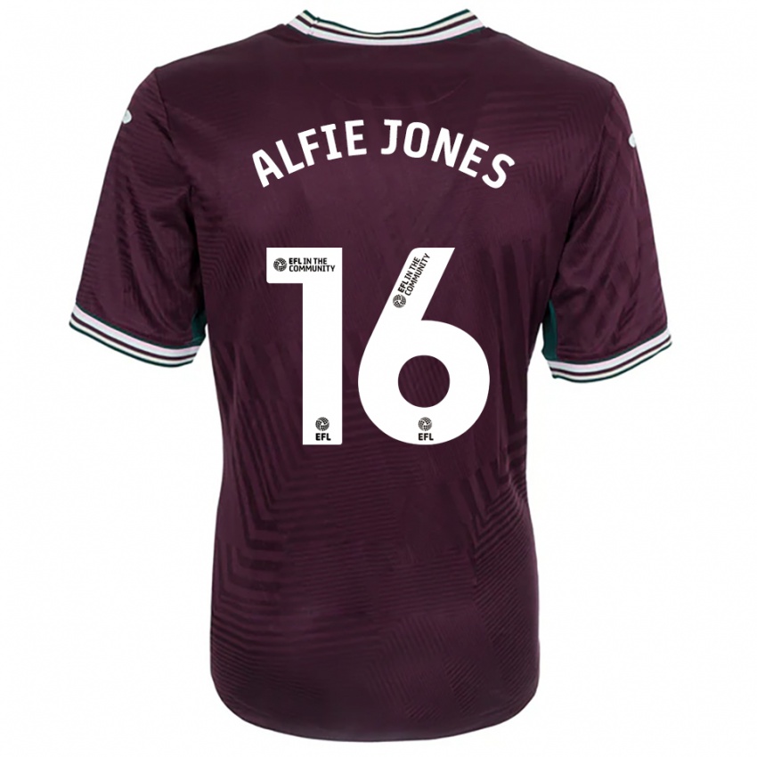 גברים אלפי ג'ונס #16 חלודה אדום לבן הרחק ג'רזי 2025/26 חולצה קצרה