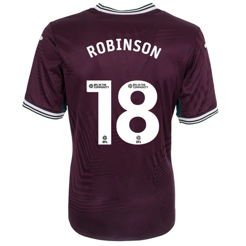 גברים Milo Robinson #18 חלודה אדום לבן הרחק ג'רזי 2025/26 חולצה קצרה