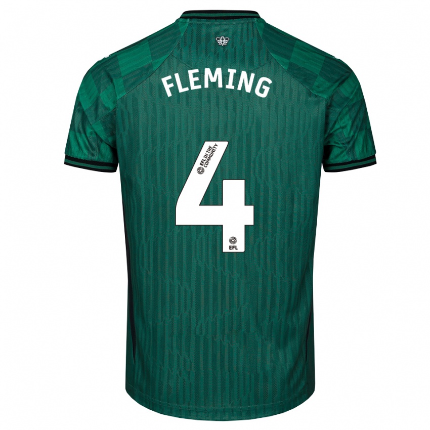 גברים Charlotte Fleming #4 ירוק שחור הרחק ג'רזי 2025/26 חולצה קצרה