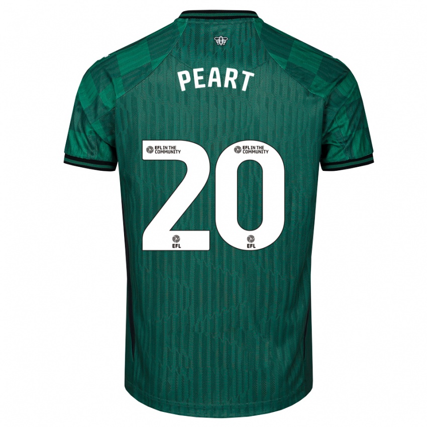 גברים Kalani Peart #20 ירוק שחור הרחק ג'רזי 2025/26 חולצה קצרה