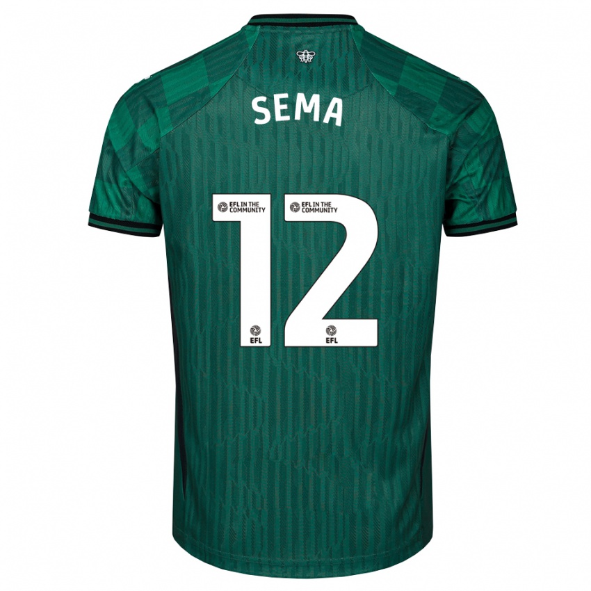 גברים קן סמה #12 ירוק שחור הרחק ג'רזי 2025/26 חולצה קצרה