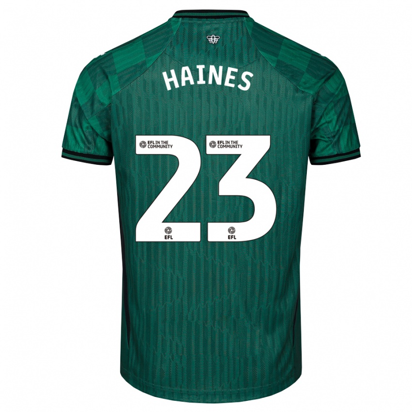 גברים קורל-ג'ייד היינס #23 ירוק שחור הרחק ג'רזי 2025/26 חולצה קצרה