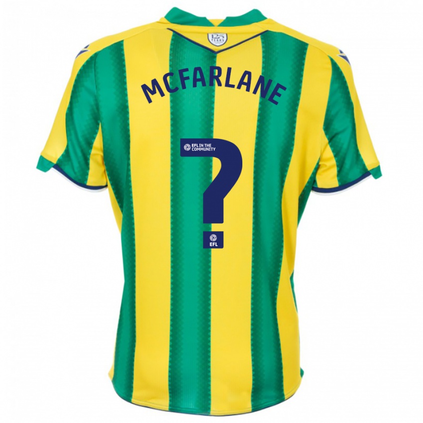 גברים Ellie Mcfarlane #0 צהוב ירוק הרחק ג'רזי 2025/26 חולצה קצרה