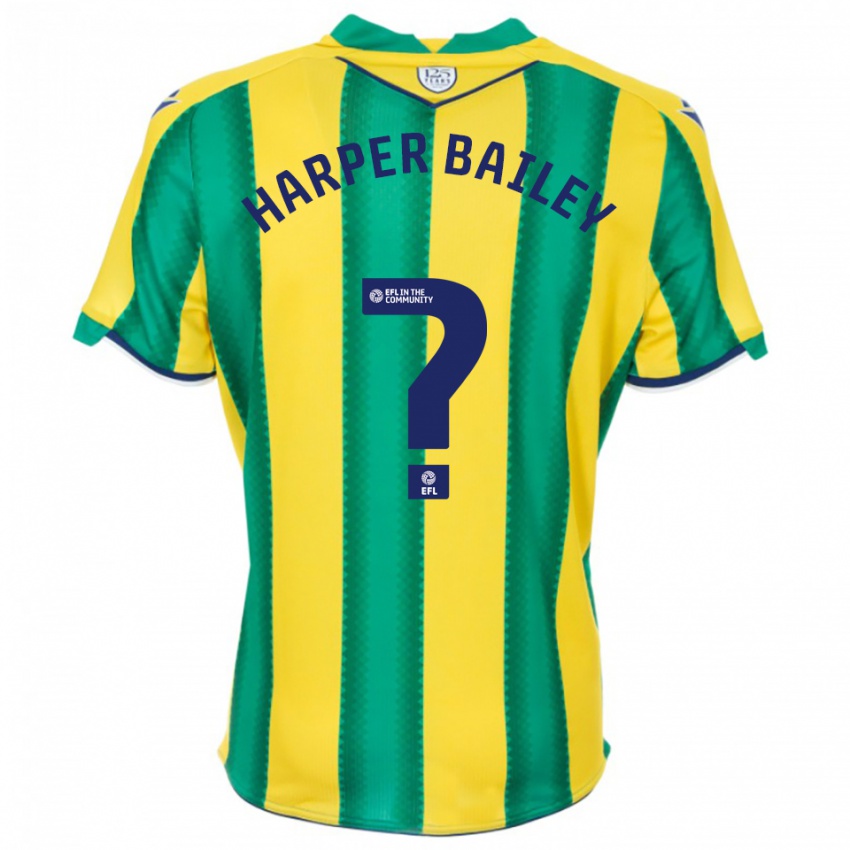 גברים אהרון הארפר-ביילי #0 צהוב ירוק הרחק ג'רזי 2025/26 חולצה קצרה