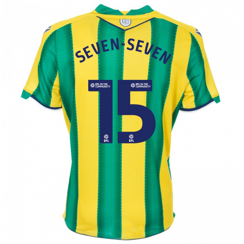 גברים Justin Seven-Seven #15 צהוב ירוק הרחק ג'רזי 2025/26 חולצה קצרה