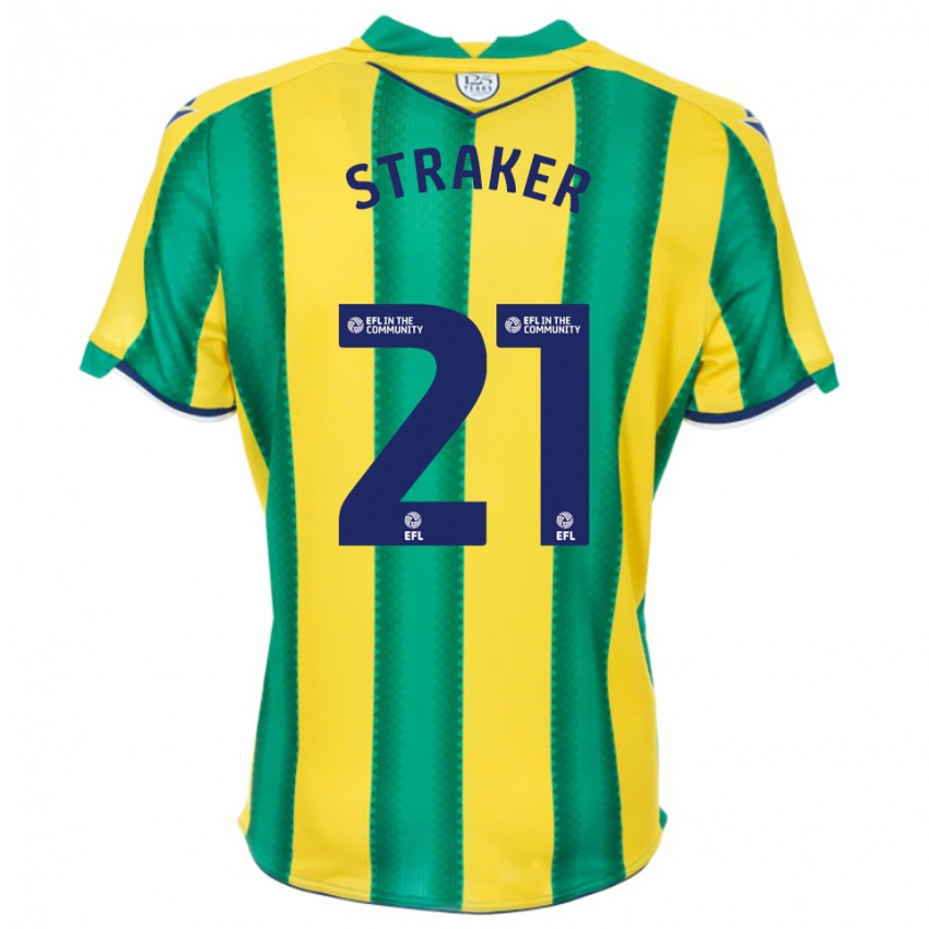 גברים ג׳נל סטראקר #21 צהוב ירוק הרחק ג'רזי 2025/26 חולצה קצרה
