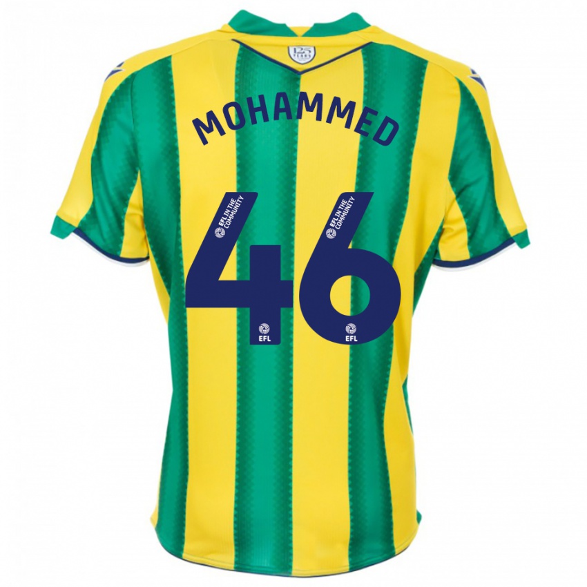 גברים ג'מאל מוחמד #46 צהוב ירוק הרחק ג'רזי 2025/26 חולצה קצרה