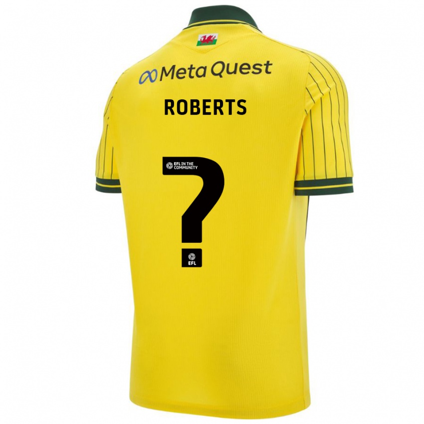 גברים Hari Roberts #0 צהוב ירוק הרחק ג'רזי 2025/26 חולצה קצרה