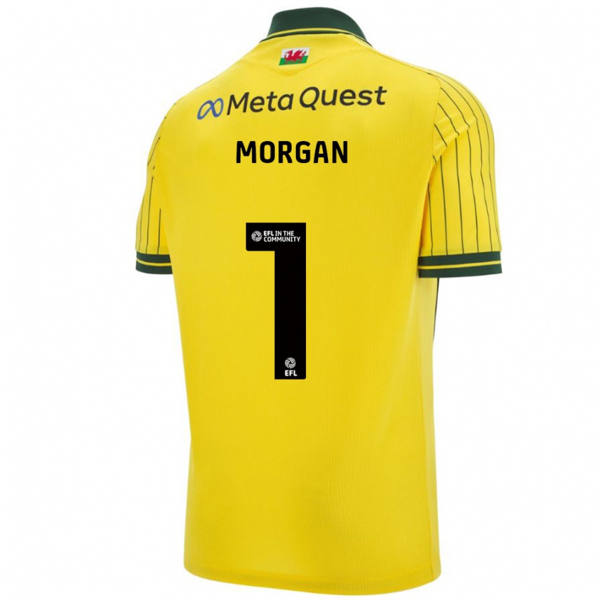 גברים דילית מורגן #1 צהוב ירוק הרחק ג'רזי 2025/26 חולצה קצרה