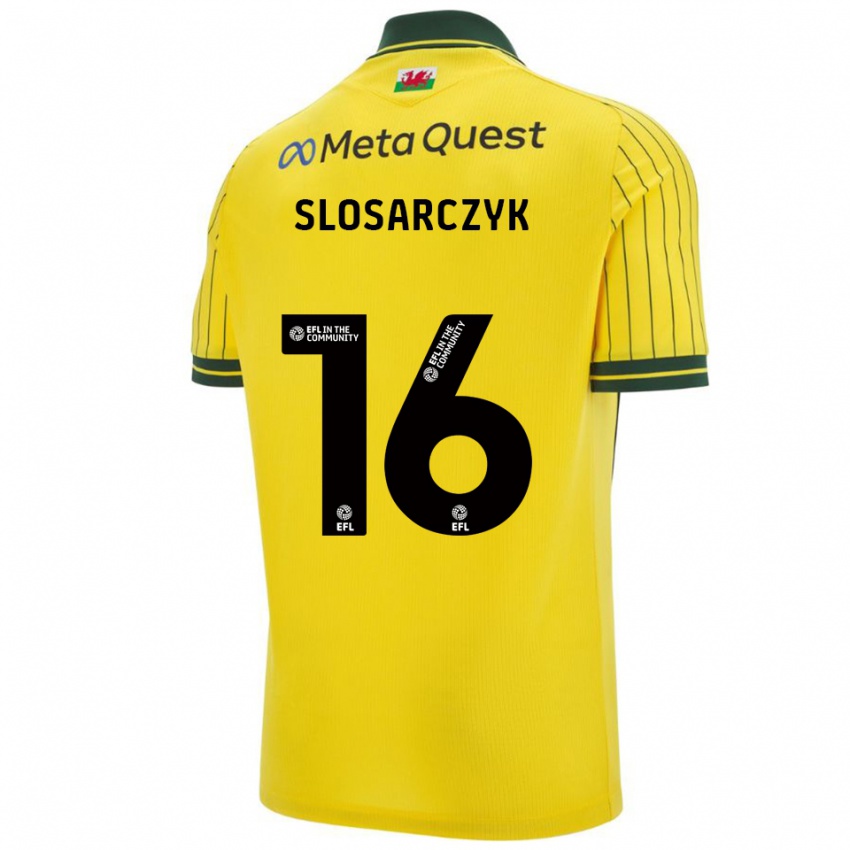גברים ניקולס סלוסארצ'יק #16 צהוב ירוק הרחק ג'רזי 2025/26 חולצה קצרה