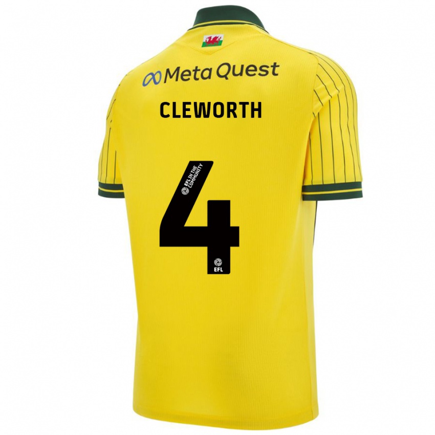 גברים מקס קליוורת #4 צהוב ירוק הרחק ג'רזי 2025/26 חולצה קצרה