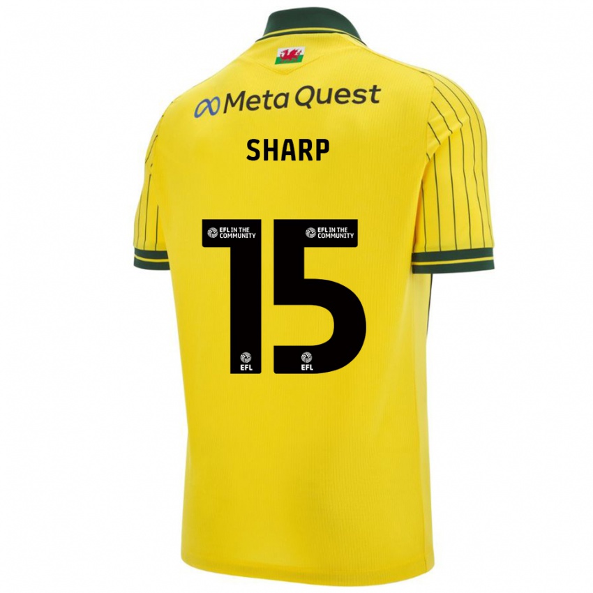 גברים קייטי שארפ #15 צהוב ירוק הרחק ג'רזי 2025/26 חולצה קצרה