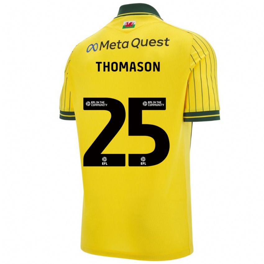 גברים ג'ורג' תומאסון #25 צהוב ירוק הרחק ג'רזי 2025/26 חולצה קצרה