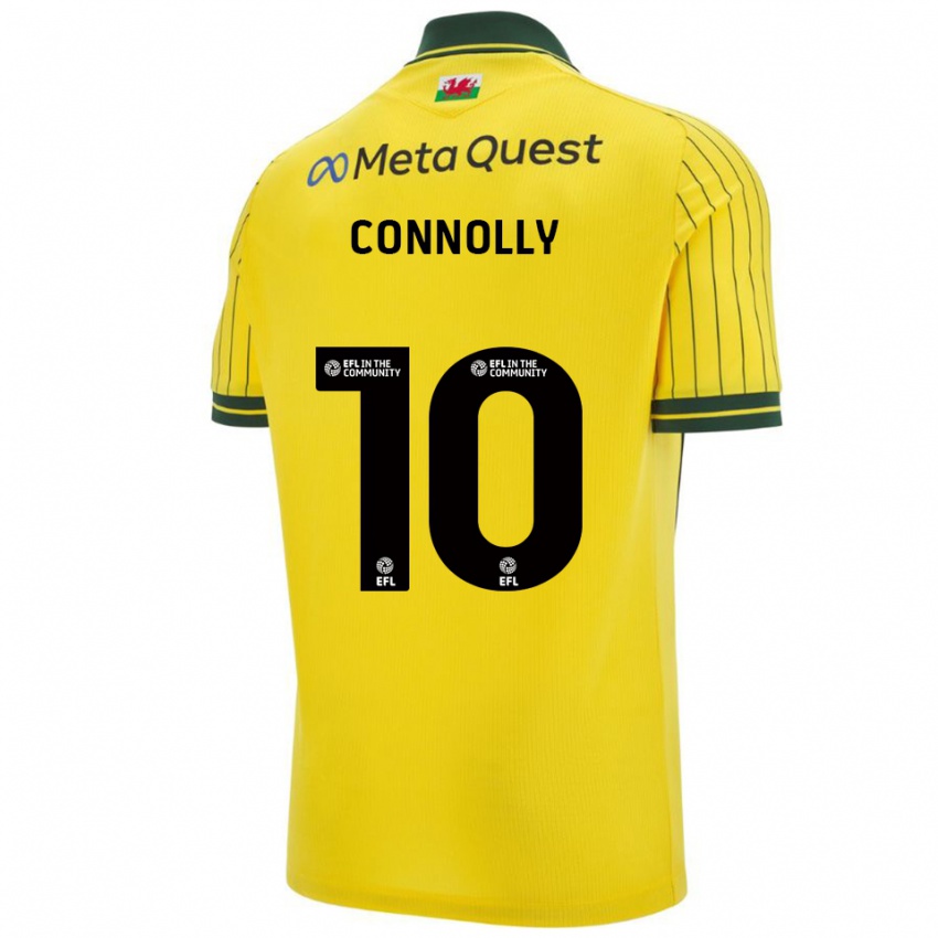 גברים Anthony Connolly #10 צהוב ירוק הרחק ג'רזי 2025/26 חולצה קצרה