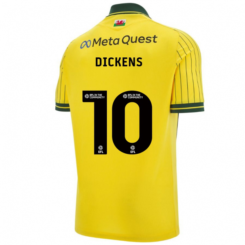 גברים Tj Dickens #10 צהוב ירוק הרחק ג'רזי 2025/26 חולצה קצרה