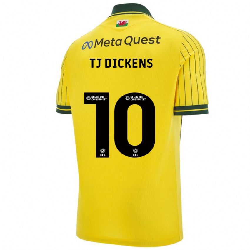 גברים טוניצ'ה טי ג'יי דיקנס #10 צהוב ירוק הרחק ג'רזי 2025/26 חולצה קצרה