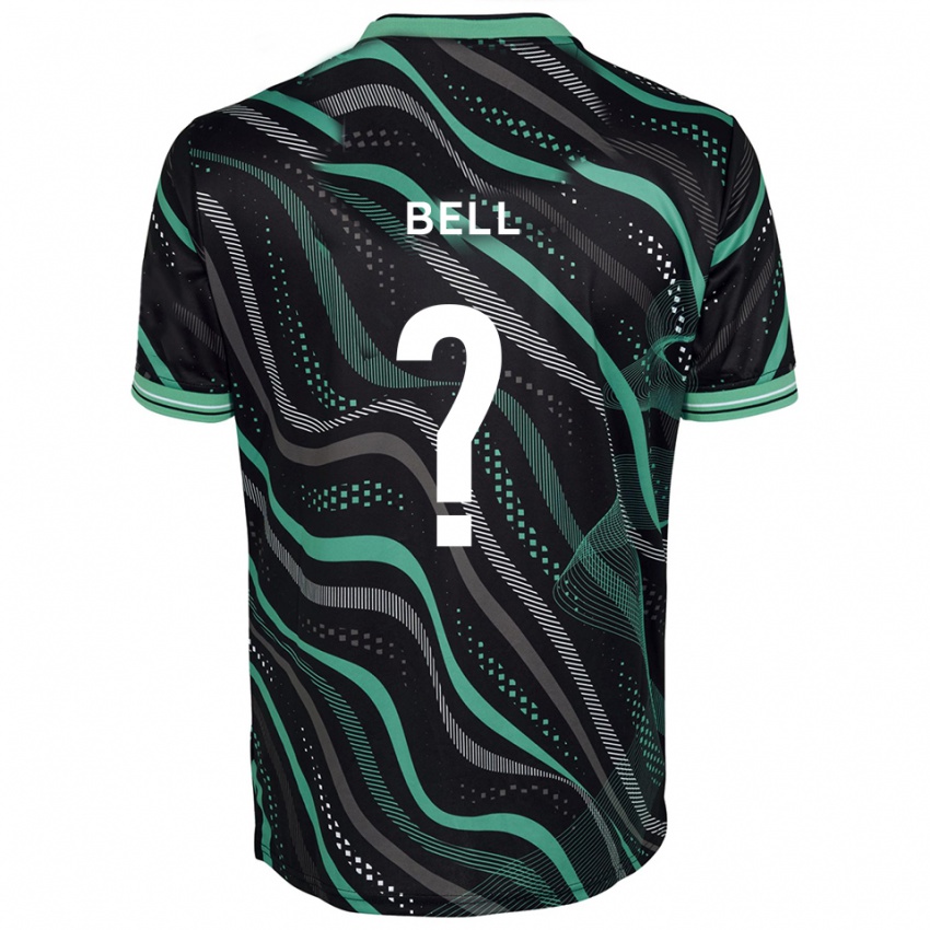 גברים Tai Bell #0 שחור ירוק הרחק ג'רזי 2025/26 חולצה קצרה