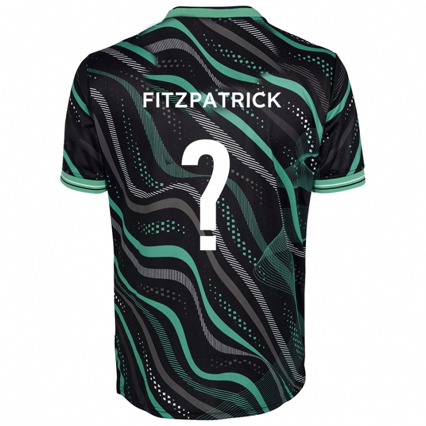 גברים אראן פיצפטריק #0 שחור ירוק הרחק ג'רזי 2025/26 חולצה קצרה