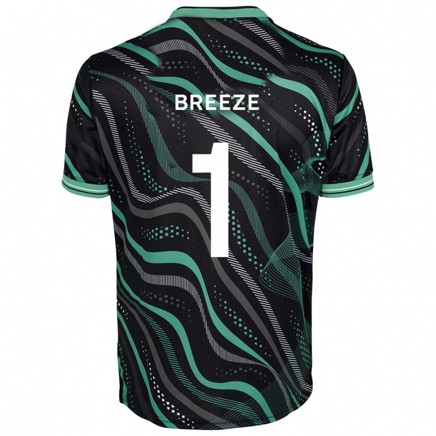 גברים גבריאל בריז #1 שחור ירוק הרחק ג'רזי 2025/26 חולצה קצרה