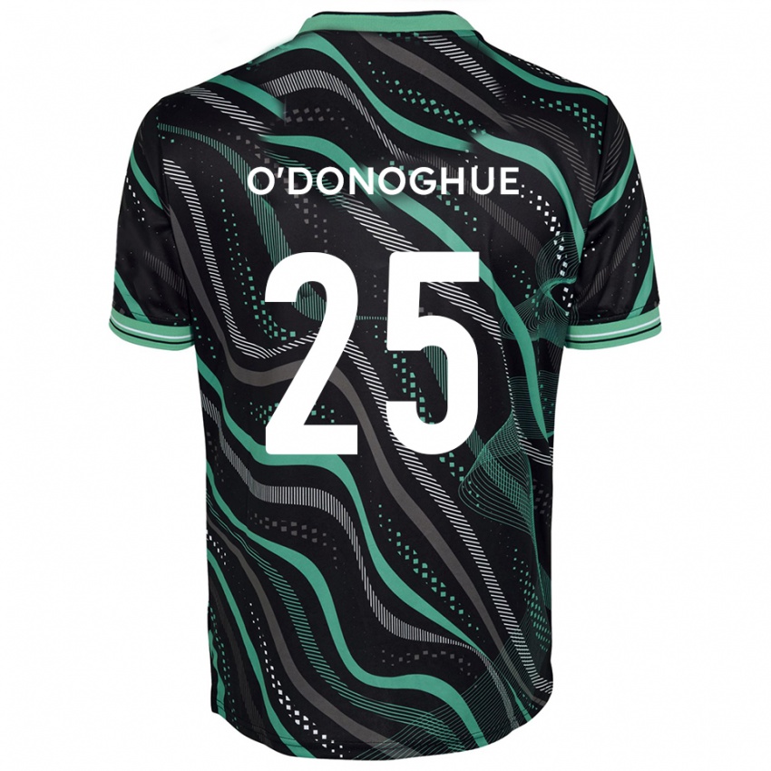 גברים פרדי או'דונוהיו #25 שחור ירוק הרחק ג'רזי 2025/26 חולצה קצרה