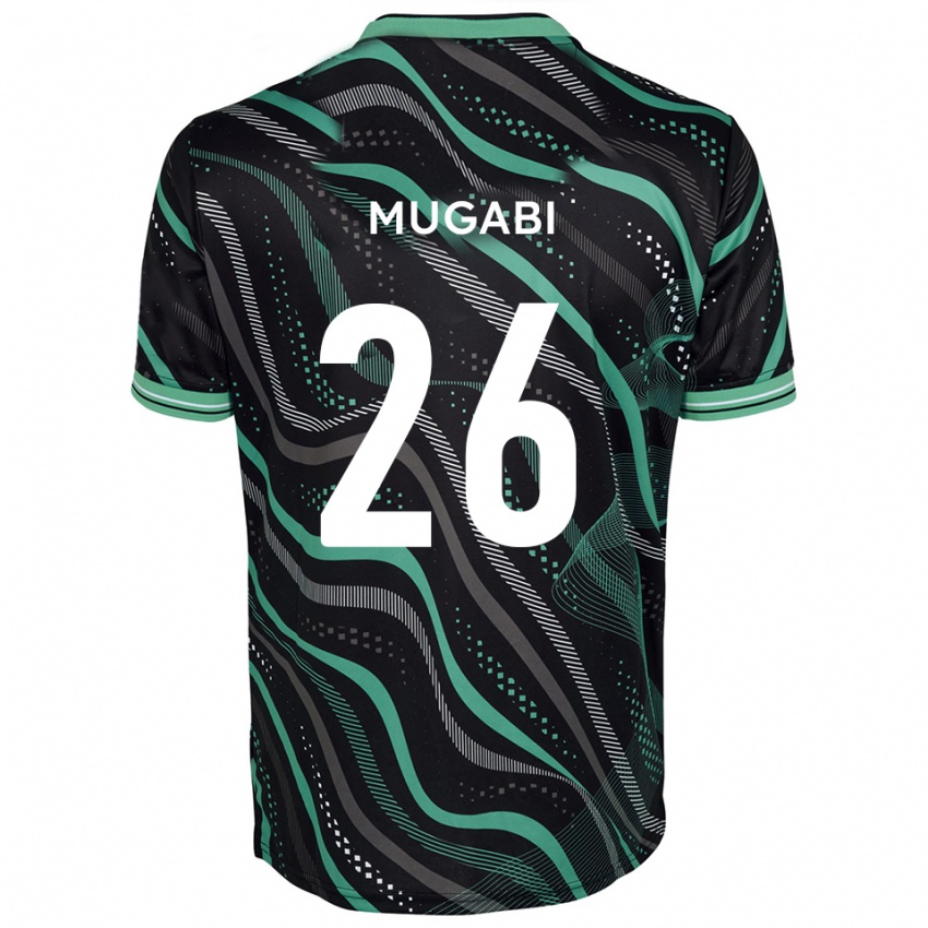 גברים בוויס מוגאבי #26 שחור ירוק הרחק ג'רזי 2025/26 חולצה קצרה
