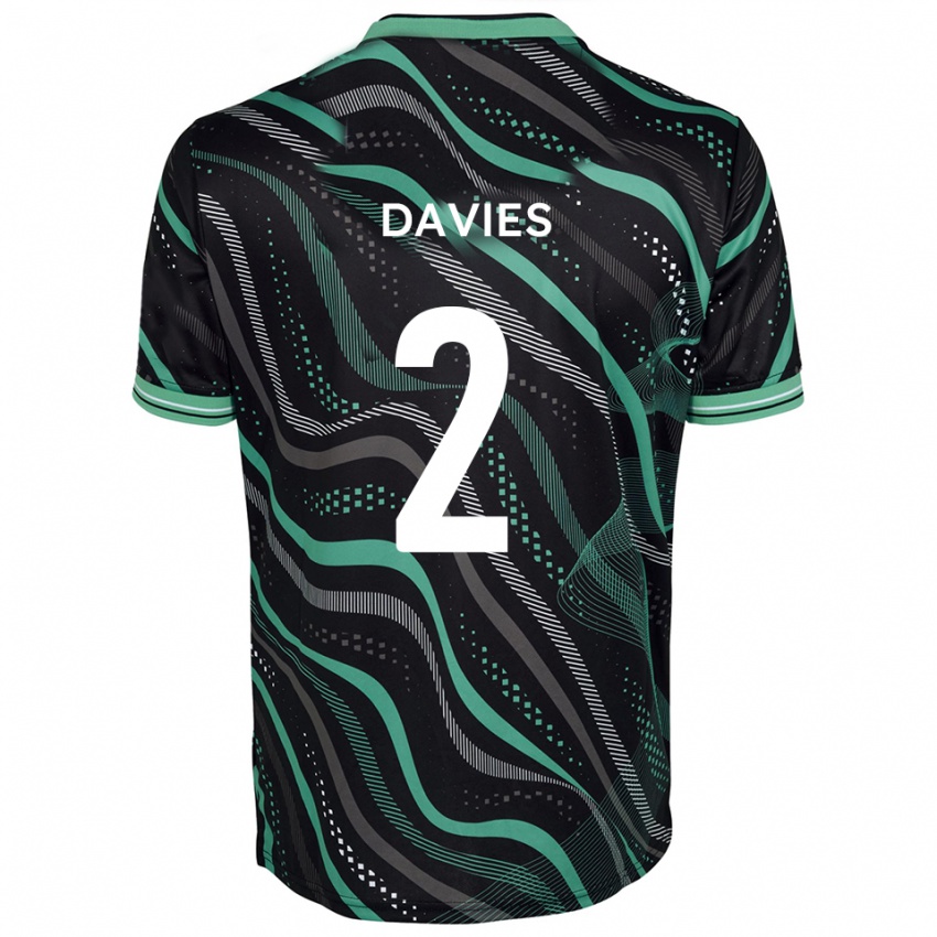 גברים ארצ'י דייוויס #2 שחור ירוק הרחק ג'רזי 2025/26 חולצה קצרה