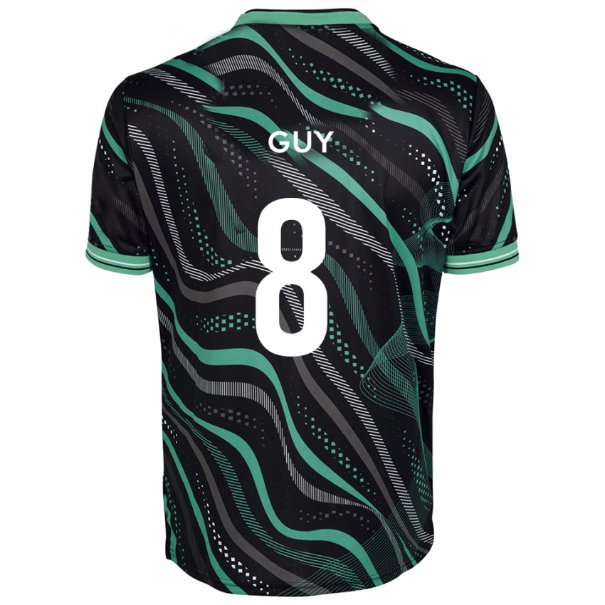 גברים קאלום גאי #8 שחור ירוק הרחק ג'רזי 2025/26 חולצה קצרה