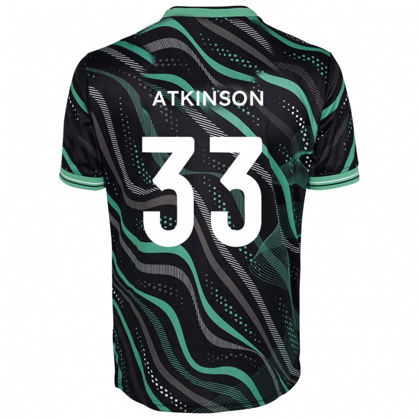 גברים Hayden Atkinson #33 שחור ירוק הרחק ג'רזי 2025/26 חולצה קצרה