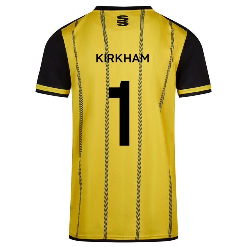 גברים Skye Kirkham #1 צהוב שחור הרחק ג'רזי 2025/26 חולצה קצרה