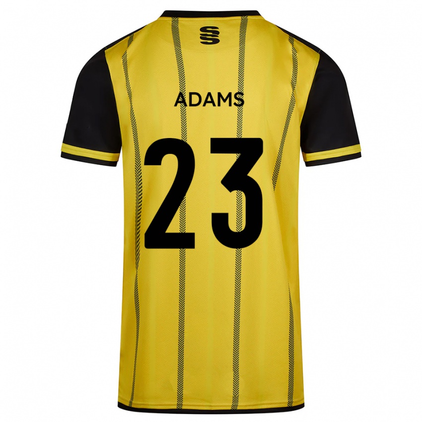 גברים Ellie Adams #23 צהוב שחור הרחק ג'רזי 2025/26 חולצה קצרה