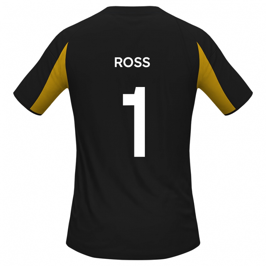 גברים Ethan Ross #1 שחור צהוב הרחק ג'רזי 2025/26 חולצה קצרה