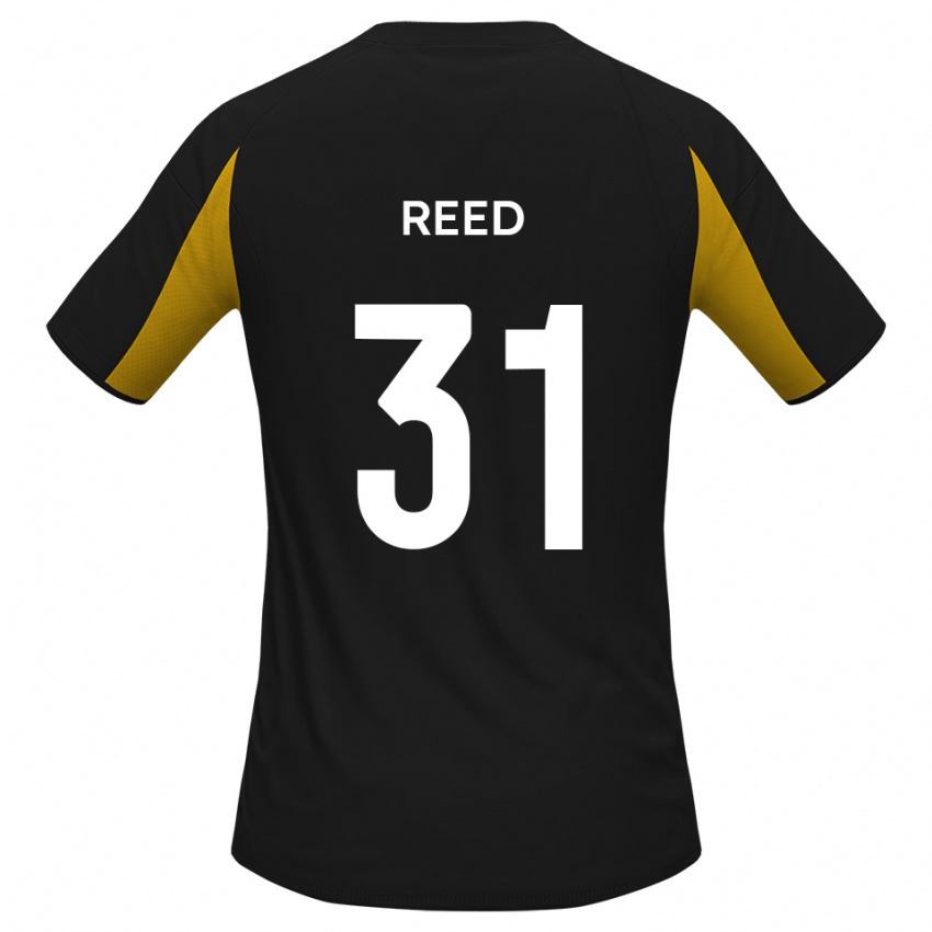 גברים Sam Reed #31 שחור צהוב הרחק ג'רזי 2025/26 חולצה קצרה