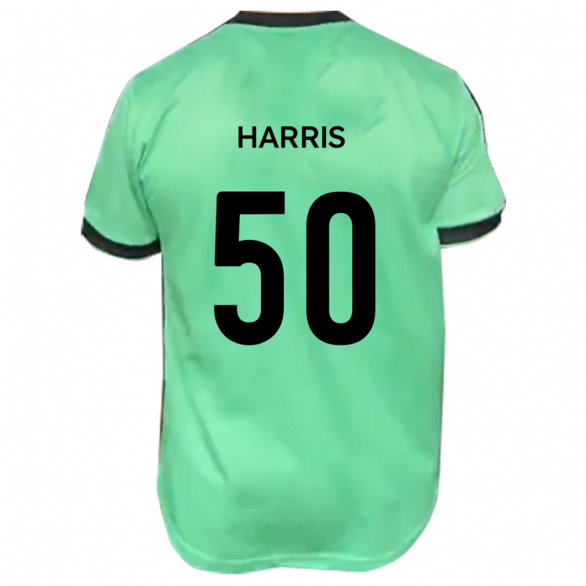 גברים Archie Harris #50 טורקיז שחור הרחק ג'רזי 2025/26 חולצה קצרה