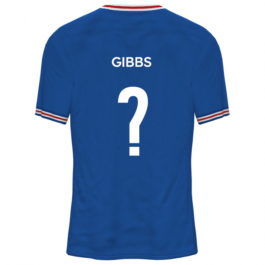 גברים Ruby Gibbs #0 כחול דודג'ר הרחק ג'רזי 2025/26 חולצה קצרה