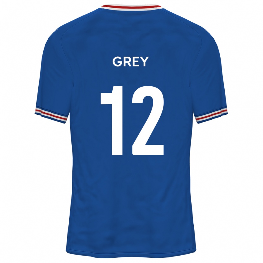 גברים Joe Grey #12 כחול דודג'ר הרחק ג'רזי 2025/26 חולצה קצרה