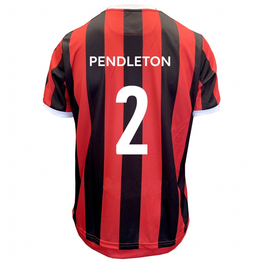 גברים ביירון פנדלטון #2 אדום שחור הרחק ג'רזי 2025/26 חולצה קצרה