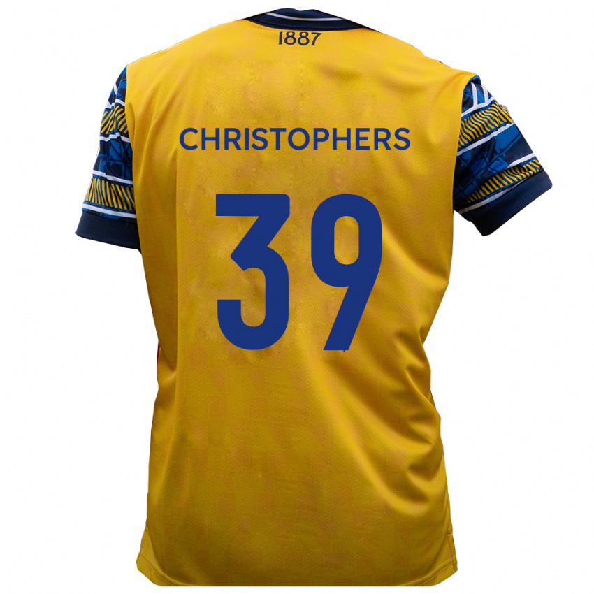 גברים ליאו וויליאם כריסטופרס #39 צהוב שחור הרחק ג'רזי 2025/26 חולצה קצרה