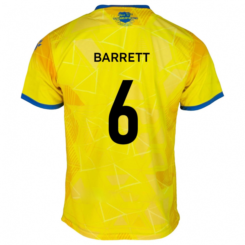 גברים מייסון בארט #6 צהוב כחול הרחק ג'רזי 2025/26 חולצה קצרה