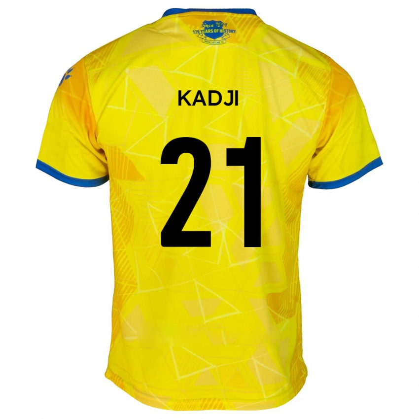 גברים דילן קאג׳י #21 צהוב כחול הרחק ג'רזי 2025/26 חולצה קצרה