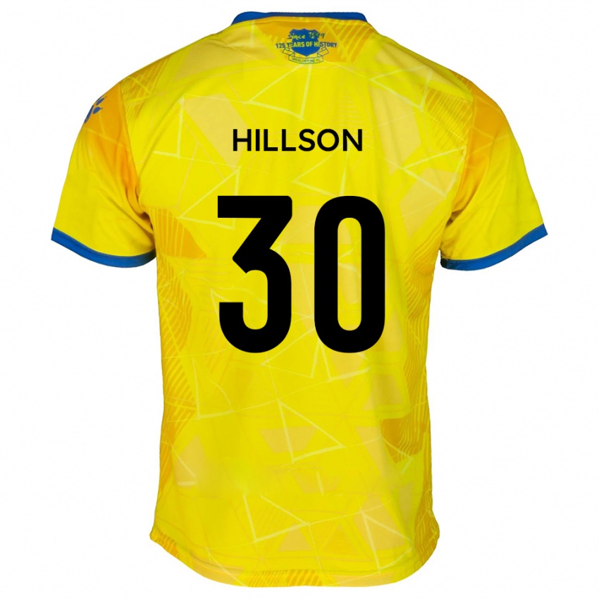 גברים ג׳יימס אנדרו הילסון #30 צהוב כחול הרחק ג'רזי 2025/26 חולצה קצרה